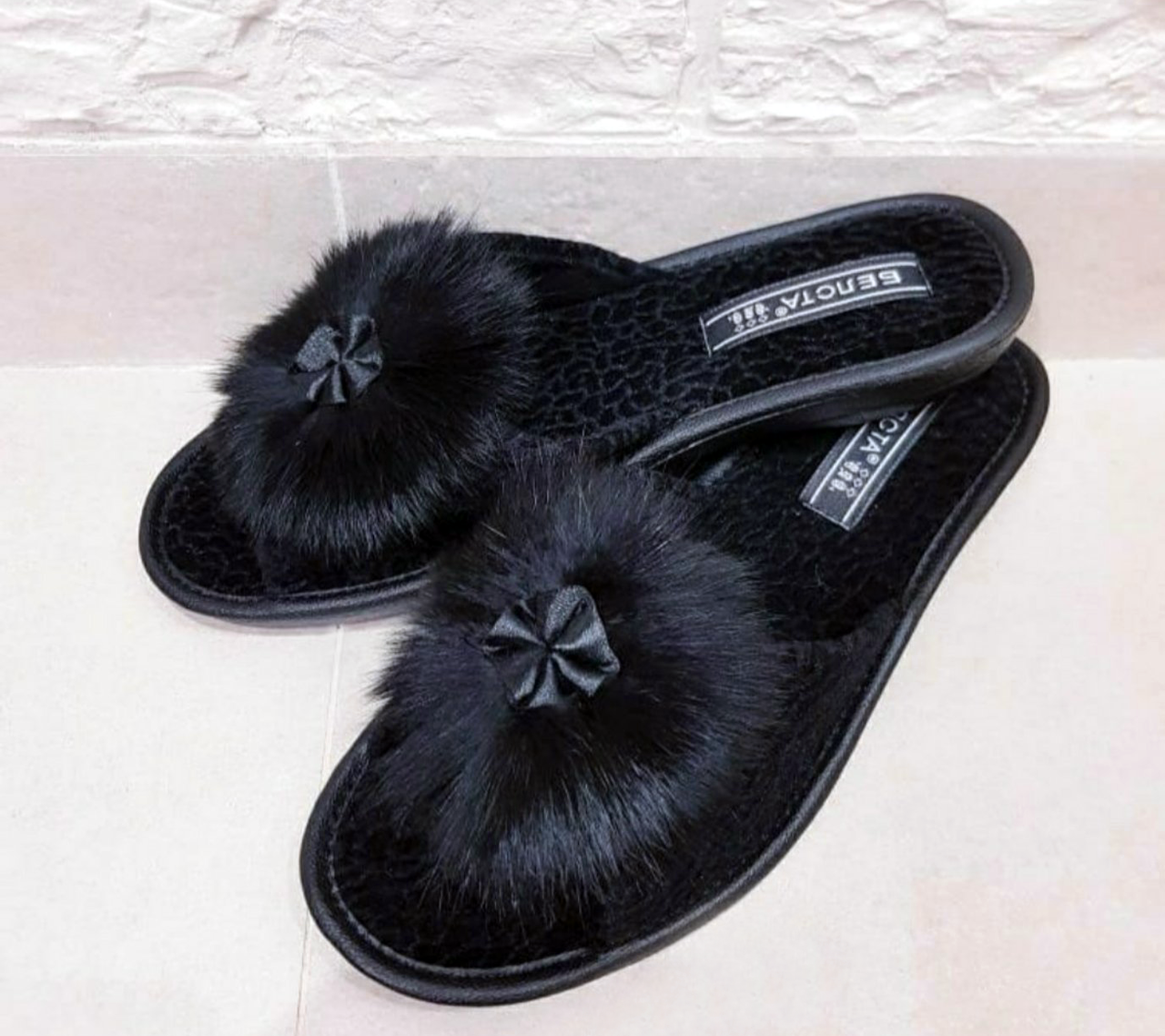 

Тапочки женские с пушком Белста black 36, Черный