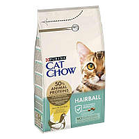 Сухой корм для кошек с контролем образования комков шерсти в ЖКТ Cat Chow (Кэт Чау) Hairball с курицей 1.5 кг