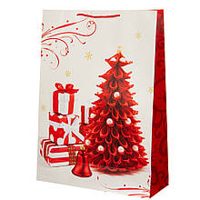 Великі новорічні подарункові пакети "Christmas time" 72*48*18 (2 малюнка, в уп. 12 шт.)