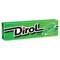 Жувальна гумка DIROL (М' ята) 30шт освіжає подих, захищає від карієсу, підтримує здоров'я ротової порожнини  дорослих та дітей.