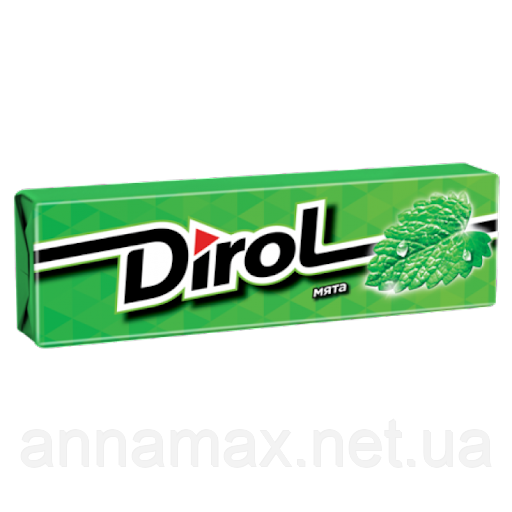 Жувальна гумка DIROL (М' ята) 30шт освіжає подих, захищає від карієсу, підтримує здоров'я ротової порожнини дорослих та дітей.