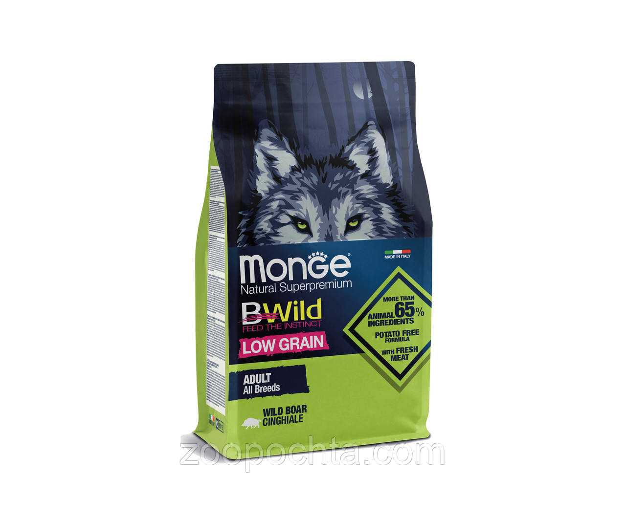Сухий корм Monge Dog BWILD LOW GRAIN All breeds Adult для собак усіх порід, дикий кабан 2.5КГ