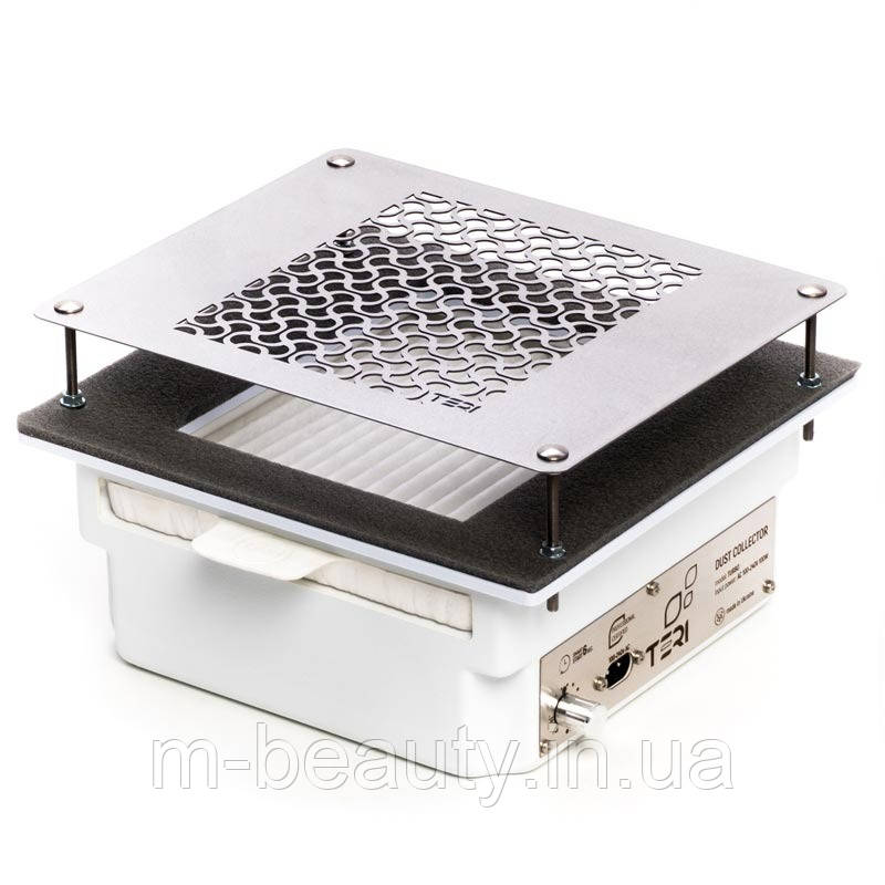 Витяжка манікюрна врізна Teri Turbo вбудована в стіл манікюрна витяжка з HEPA фільтром (н/ж), фото 1