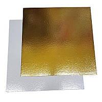 Підкладка для торта золото/срібло квадрат 30х30 см