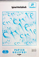 Блокнот на спіралі зверху формату А4 на 40 аркушів в клітинку STAUFEN 42842