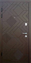 Вхідна вулична двері "Портала" серія Тріо RAL ― модель Ромбус (Три контури)