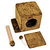 Будиночок-когтеточка з полицею Мілана 43х33х45 см (дряпка) для кішки Коричневий, фото 3