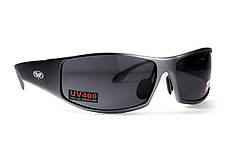 Окуляри захисні Global Vision BAD-ASS-1 GunMetal (gray) сірі в темній металевій оправі, фото 3