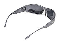 Окуляри захисні Global Vision BAD-ASS-1 GunMetal (gray) сірі в темній металевій оправі, фото 4