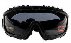Окуляри захисні з ущільнювачем Global Vision Ballistech-1 (smoke) Anti-Fog, чорні, фото 3