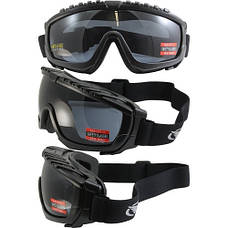 Окуляри захисні з ущільнювачем Global Vision Ballistech-1 (smoke) Anti-Fog, чорні, фото 5
