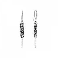 Серебряные серьги Spark со Swarovski Rock Tube KW95100CHR