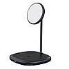 Бездротове зарядний пристрій Baseus Swan 2-in-1 Magnetic 20W for iP12, Black (WXSW-D01), фото 4