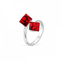 Серебряное кольцо Spark со Swarovski Cube P48416PSI