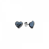 Серебряные серьги Spark со Swarovski Heart Studs K2808DB