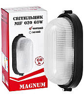 Светильник влагостойкий MIF 020 NEW 60W E27 черный овал, MAGNUM (90016367)