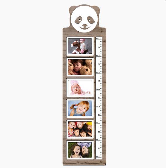 Дитячий зростомір - лінійка "Панда" коричнева, фото 1