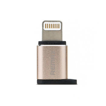 Перехідник Remax MicroUSB to Lightning, Gold