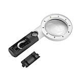 Лупа ручна NO.CH55-8L c LED підсів., 7Х діам-55мм + 20Х діам-21мм, фото 2