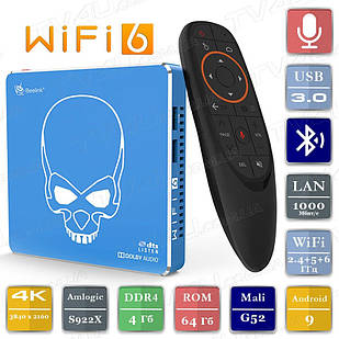 Смарт ТВ приставка Beelink GT-King PRO 2021 4/64 Гб Wifi 6 Android Smart TV Box Андроїд ТВ бокс