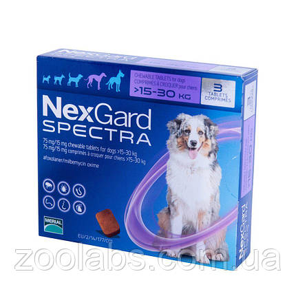 Нексгард Спектра для собак 15 - 30 кг | NexGard Spectra - 3 шт, фото 2