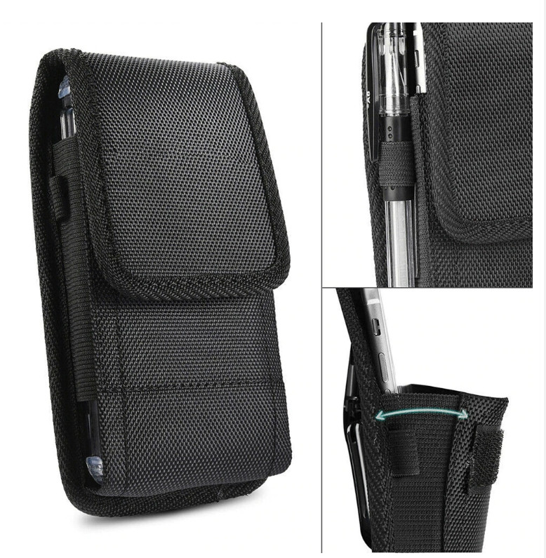 Чохол на пояс для телефону тканинний 4.7 дюймів (14 x 8 x 2.5 див.) Чорний