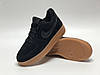 Зимові кросівки Nike Air Force 1 low Black Найк Форс чорні замшеві чоловічі хутряні утеплені, фото 3