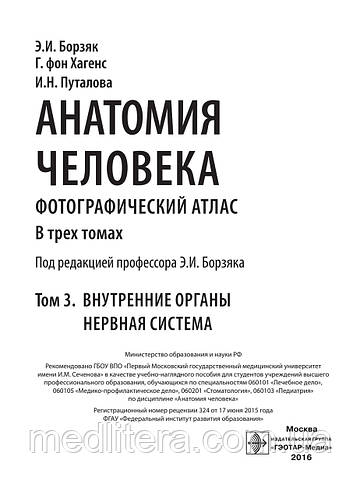 Купить Борзяк, Хагенс Анатомия человека. Фотографический атлас. Том 3 ...