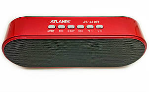 Портативна бездротова Bluetooth колонка Atlanfa AT-1801BT Red з низькочастотної мембраною СУПЕР ЗВУК!!