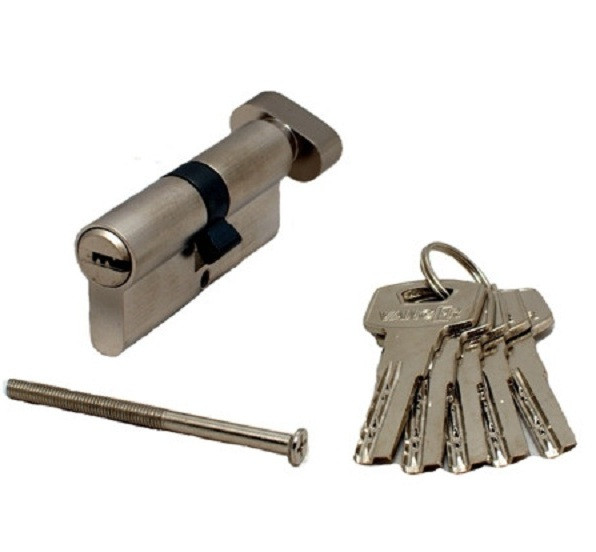 Циліндровий механізм Vanger YM-90 (45х45)-C-CR нікель із вертушкою