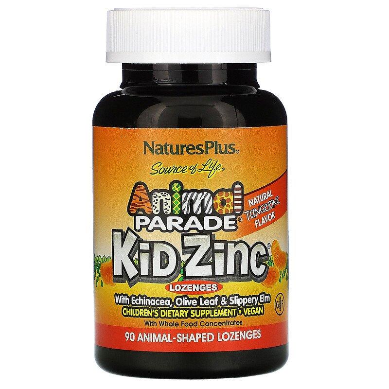 Цинк Animal Parade Kid Zinc Lozenges Natures Plus 90 жувальних таблеток