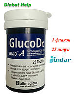 Тест-смужки ГлюкоДоктор авто А (GlucoDr. auto А) AGM 4000 25 штук - 1 флакон