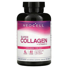 Колаген Super Collagen+C Type 1 & 3 6000 мг Neocell 250 таблеток