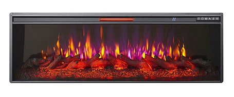 Електрокамін ArtiFlame AF-60 вбудований з імітацією звуку горіння дров і обігрівом камін із діагоналлю 152 см, фото 2