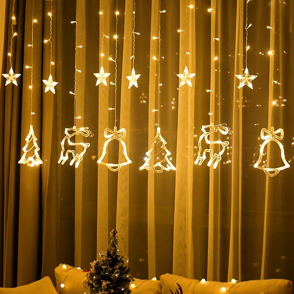 Світлодіодна гірлянда завісу "Merry Christmas" 2.5 м 138LED 220В WW теплий білий