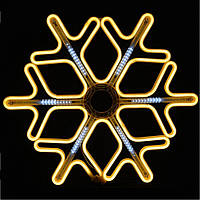 Вулична Новорічна Сніжинка з бедучими Світлодіодними Вогнями з Дюралайта Теплий Білий 40см