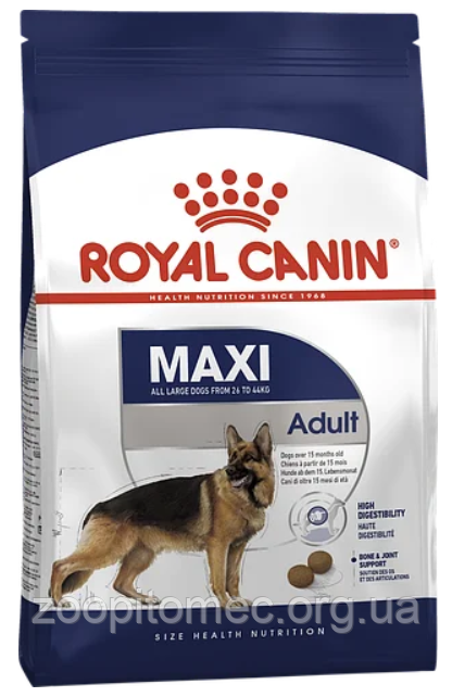 Корм Royal Canin (Роял канін) MAXI ADULT для дорослих собак великих порід, 4 кг