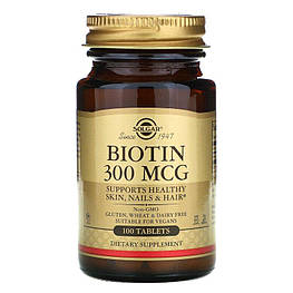 Biotin 300 мкг Solgar 100 таблеток