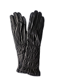 Жіночі шкіряні подовжені рукавички чорні Paidi, фото 2