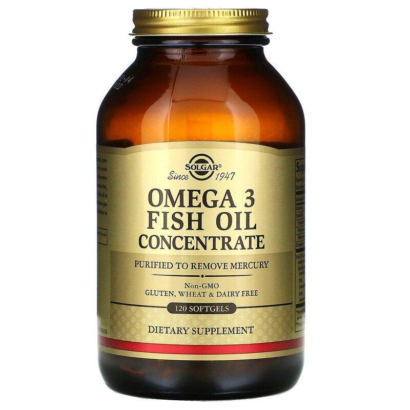 Omega 3 Fish Oil Concentrate Solgar 120 капсул, фото 1
