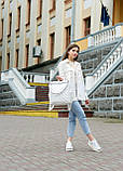 Модний жіночий білий рюкзак-сумка місткий повсякденний з матової екошкіри, фото 5