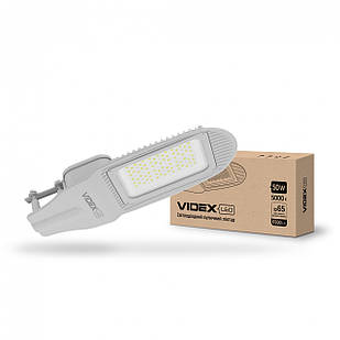 LED ліхтар вуличний VIDEX 50W 5000K Сірий