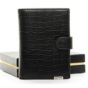 Большой мужской кожаный кошелек Bretton цвет черный 10,5*14*3,5см BRETTON (M5406 black), фото 2