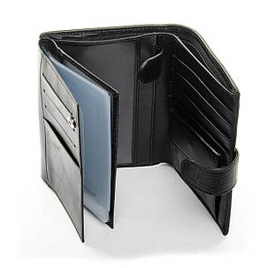 Большой мужской кожаный кошелек Bretton цвет черный 10,5*14*3,5см BRETTON (M5406 black), фото 2