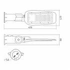 LED ліхтар вуличний VIDEX (поворотний) 30W 5000K Сірий, фото 2