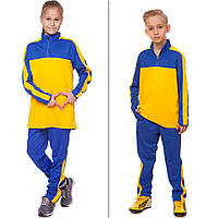Костюм для тренировок по футболу (спортивный костюм) LD-2003T, рост 140-145 Сине-желтый