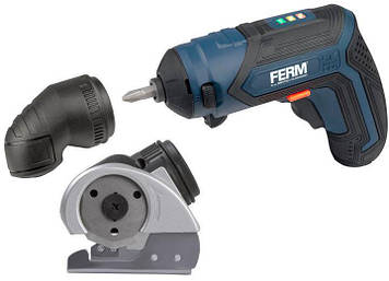 Потужна акумуляторна викрутка FERM CDM1150: 3.6V  ⁇  1.5 Ah  ⁇  10 бітів — бічна насадка кейс Shopolife
