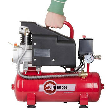 Компресор INTERTOOL PT-0002 9 л, 0.75 кВт, 220 В, 8 атм, 160 л/хв Shopolife