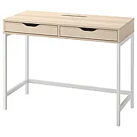 IKEA ALEX Письменный стол, белая морилка / имитация. дуб (504.735.58)