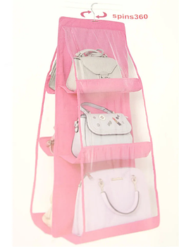 Органайзер для сумок підвісний Hanging Purse Organizer, рожевий (KG-2960)